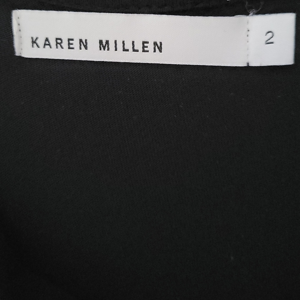 Karen Millen Multi Colored Striped Drape/ Cowl Neck Top Sheath Midi Dress - Picture 8 of 10